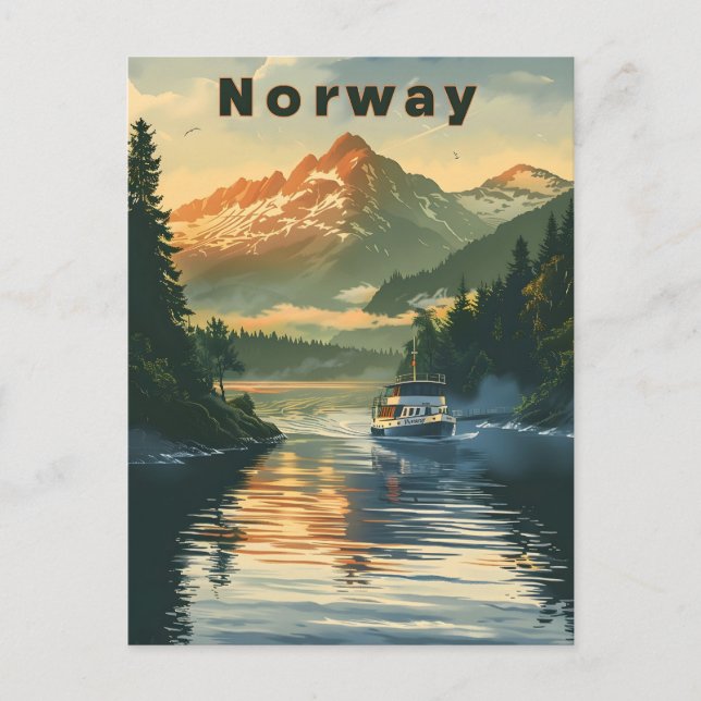 Norge Fjord Vykort (Framsida)