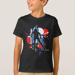 Norge Flagga Biathlonist - norska skidnappen 1 T Shirt