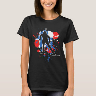 Norge Flagga Biathlonist - norska skidnappen 1 T Shirt