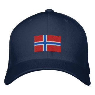 Norge flagga broderad flexfitullhat keps