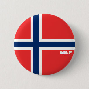 Norge Flagga Charming Patriotic Knapp