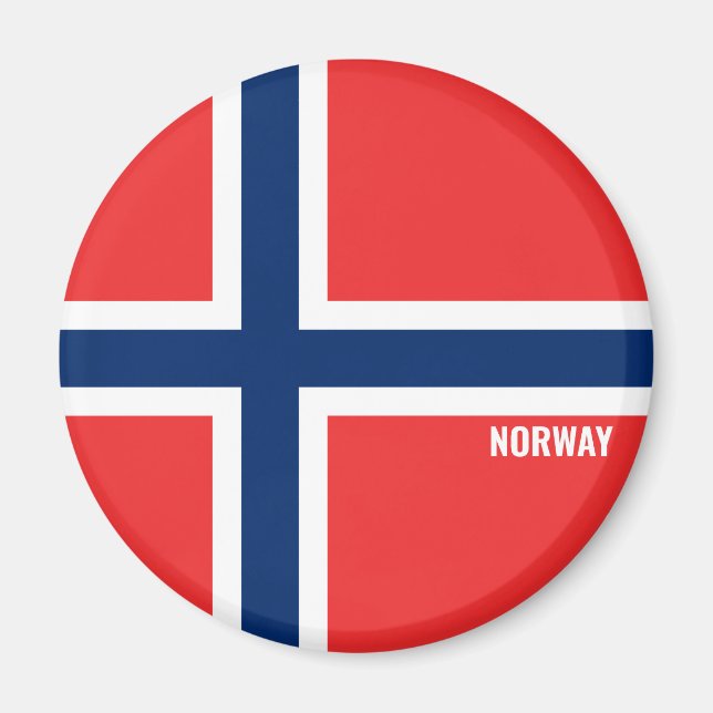 Norge Flagga Charming Patriotic Magnet (Framsidan)