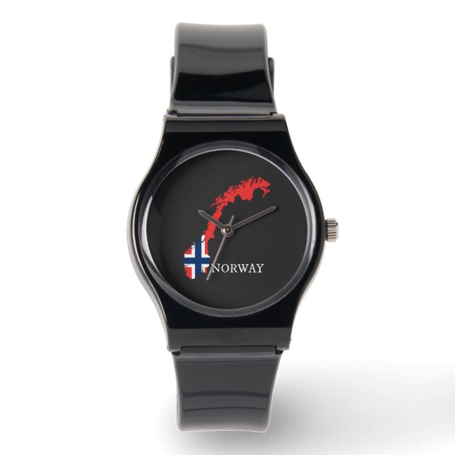 Norge - Flagga för Norge Armbandsur (Framsida)