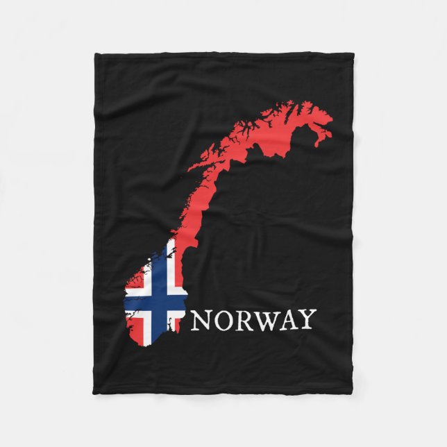 Norge - Flagga för Norge Fleecefilt (Framsidan)