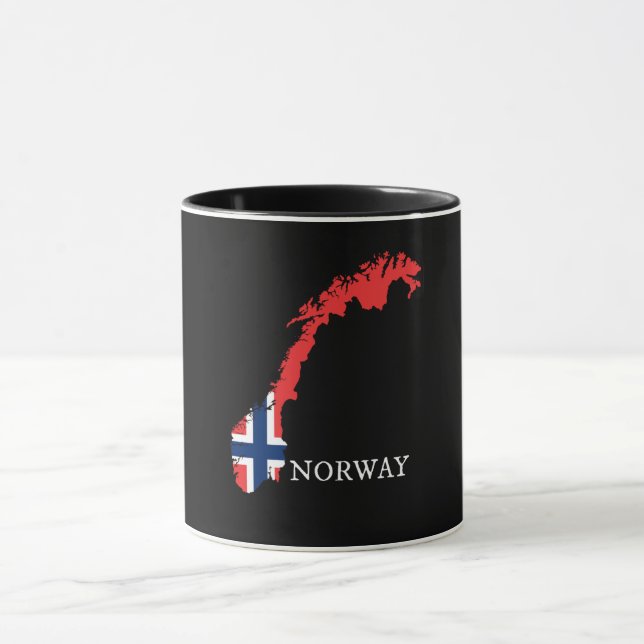 Norge - Flagga för Norge Mugg (Center)