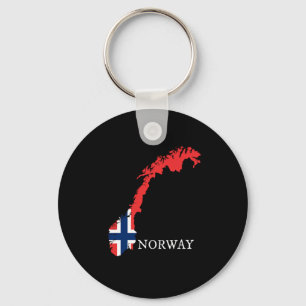 Norge - Flagga för Norge Nyckelring