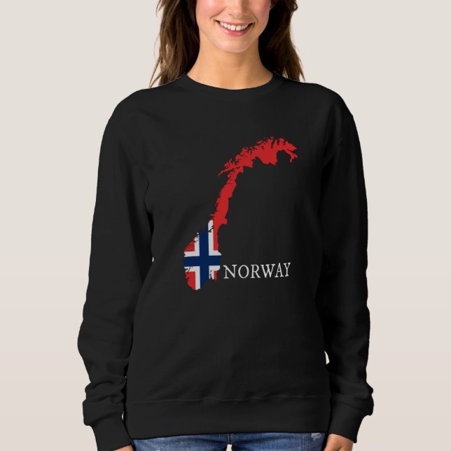Norge - Flagga för Norge T Shirt (Framsida)