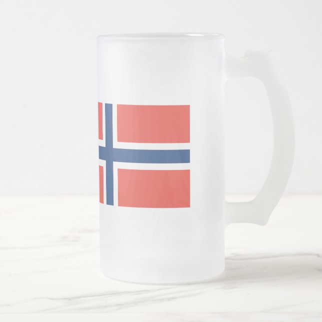 Norge Flagga Frostat Ölglas (Höger)