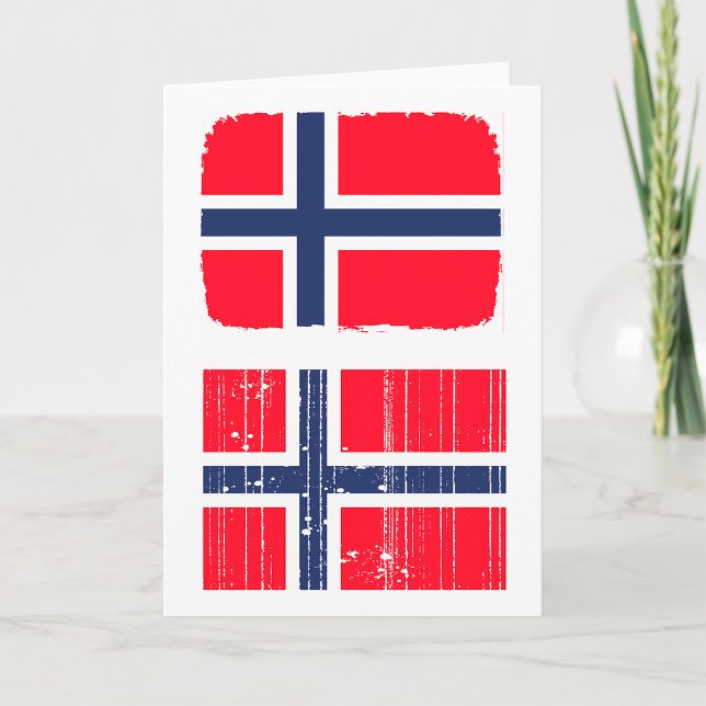 Norge Flagga Greeting Card Kort (Skapare uppladdad)