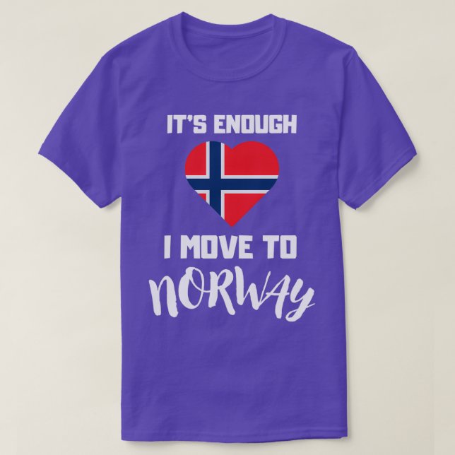 Norge Flagga Heart Funny Norsk Norge T Shirt (Design framsida)