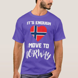 Norge Flagga Heart Funny Norsk Norge T Shirt