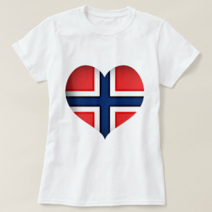 Norge Flagga Heart Tröja