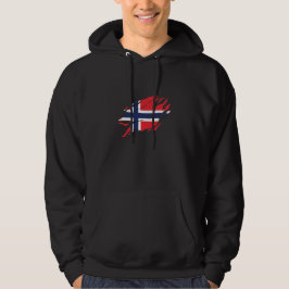 Norge Flagga Inside Me, skandinavien inuti Klo Mar Hoodie