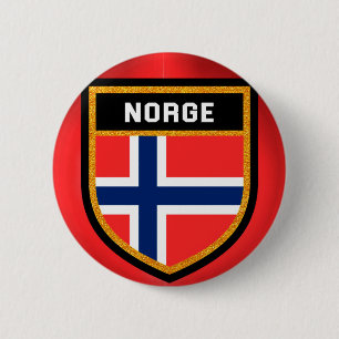Norge flagga knapp