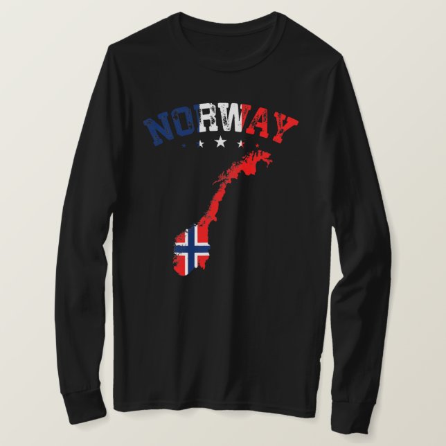 Norge Flagga Kvinnor Kids Patriotic  T Shirt (Design framsida)