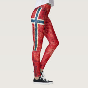 Norge Flagga Leggings