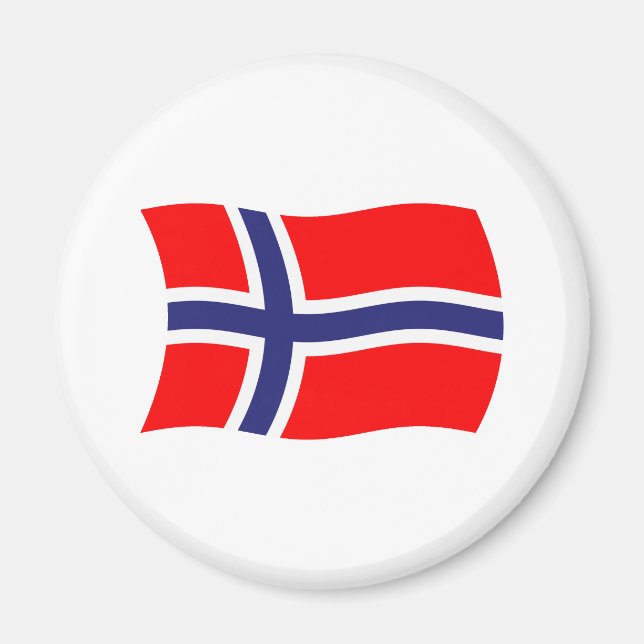 Norge Flagga Magnet (Framsidan)