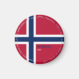 Norge Flagga Magnet