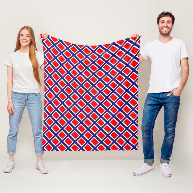 Norge flagga mönster fleecefilt (På plats)