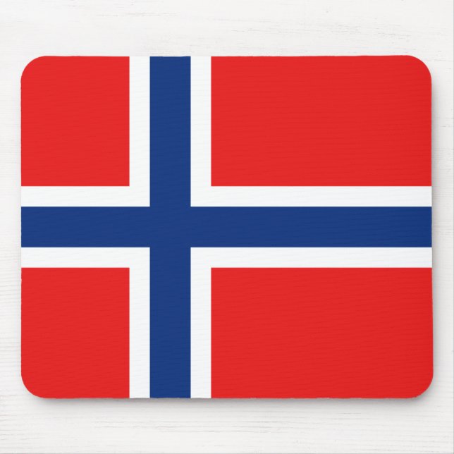 Norge Flagga Mousepad Musmatta (Framsidan)