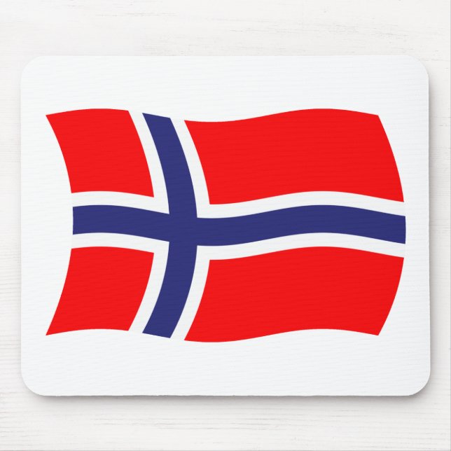 Norge Flagga Mousepad Musmatta (Framsidan)