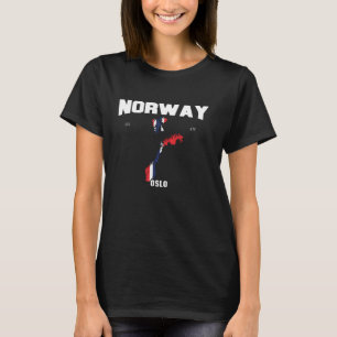 Norge Flagga, Norge Karta, norska nationaldagen 20 T Shirt
