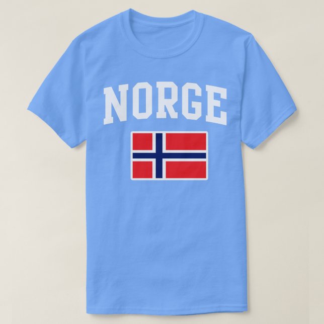 Norge Flagga Norge norska T Shirt (Design framsida)