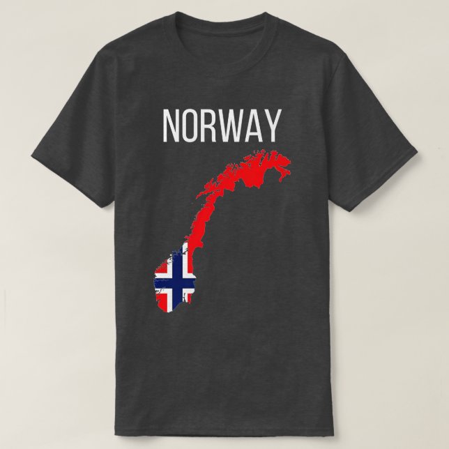 Norge Flagga Norska Viking Skandinavien - Europa T Shirt (Design framsida)