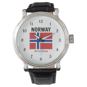 Norge Flagga och motto Armbandsur