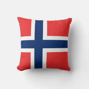 Norge Flagga om American MoJo Pillow Kudde