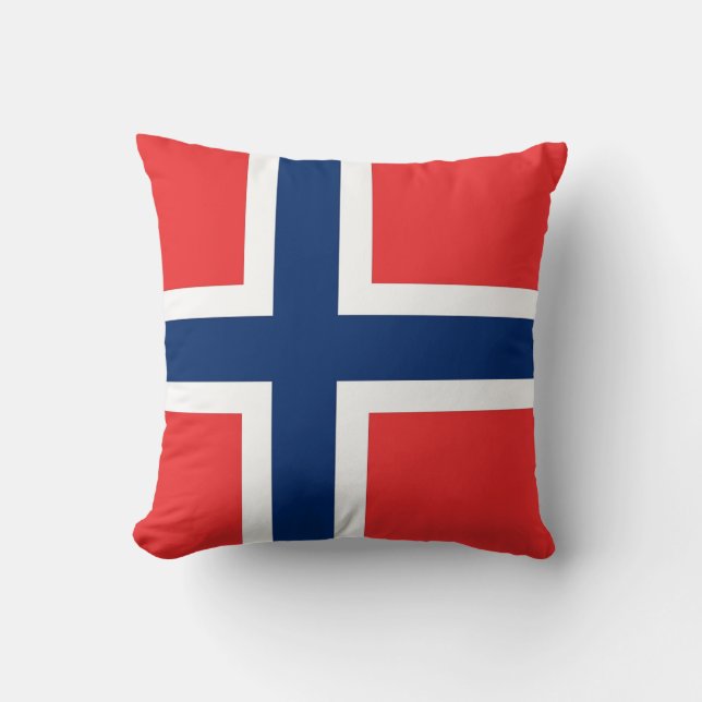 Norge Flagga om American MoJo Pillow Kudde (Framsida)