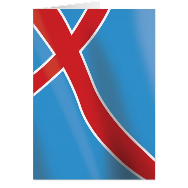Norge Flagga reseinformation affisch Hälsningskort (Framsidan)