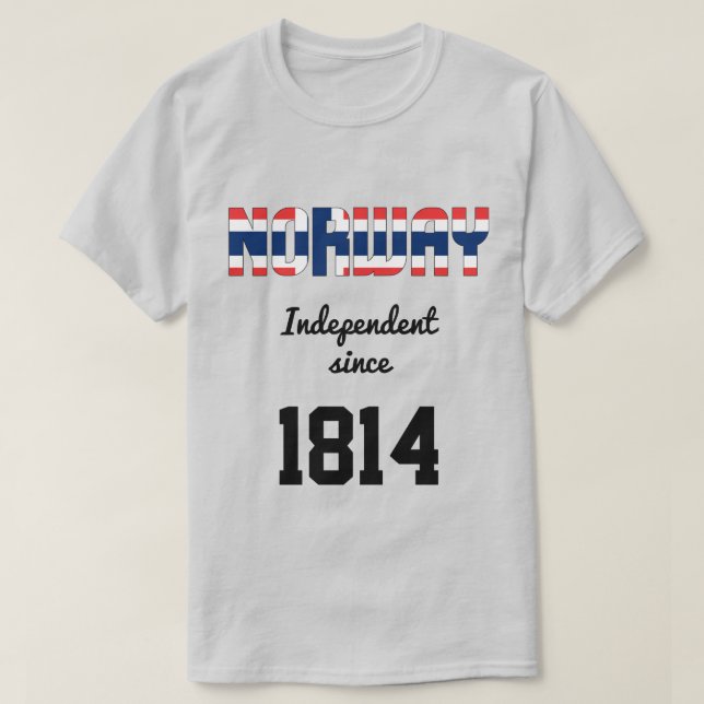 Norge Flagga Självständighet Firande T Shirt (Design framsida)