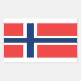 Norge Flagga Stickers* Rektangulärt Klistermärke