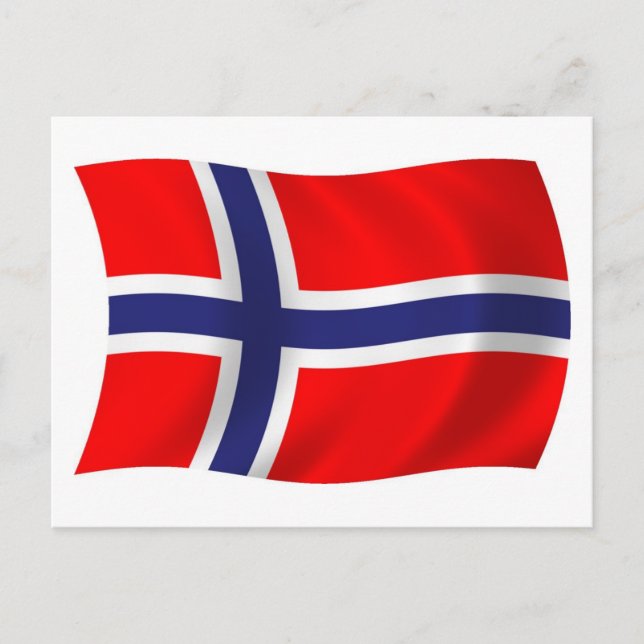 Norge Flagga vykort (Framsida)