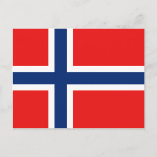 Norge Flagga vykort