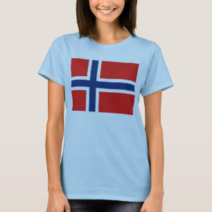 Norge Flagga x Karta T-Shirt