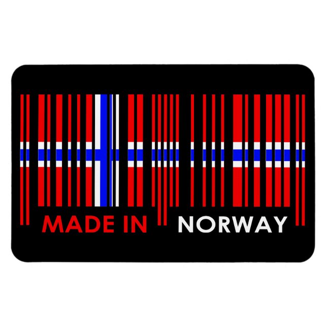 NORGE för Pub-kod Flagga Färg Design Magnet (Horisontell)
