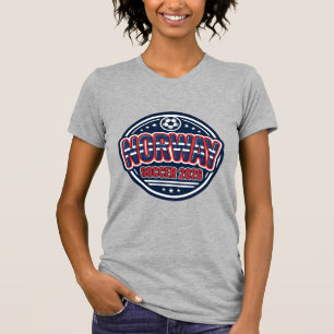 Norge Fotboll 2026 Fotboll Fet Land Typografi  T Shirt