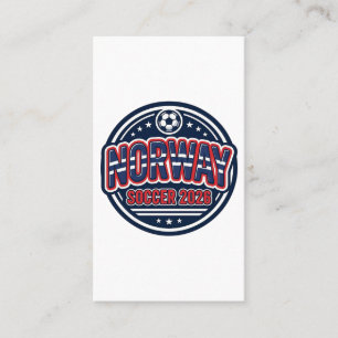 Norge Fotboll 2026 Fotboll Fet Land Typografi  Visitkort