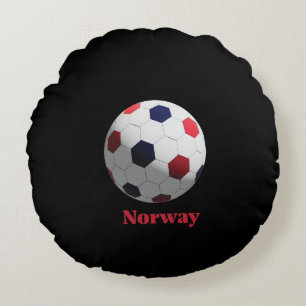 Norge fotboll rund kudde