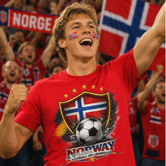 Norge Fotbollsfan Norsk Fotboll VM T Shirt