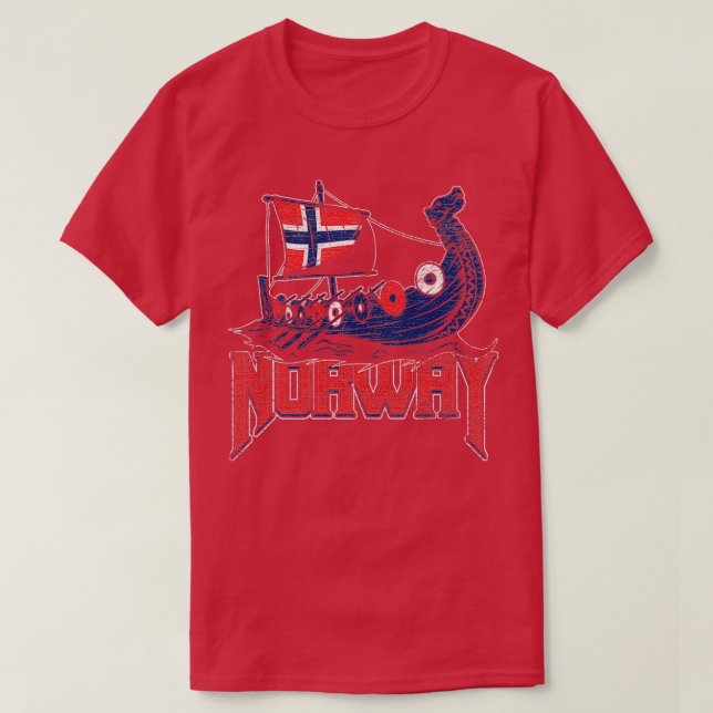 norge frakt grunge t shirt (Design framsida)