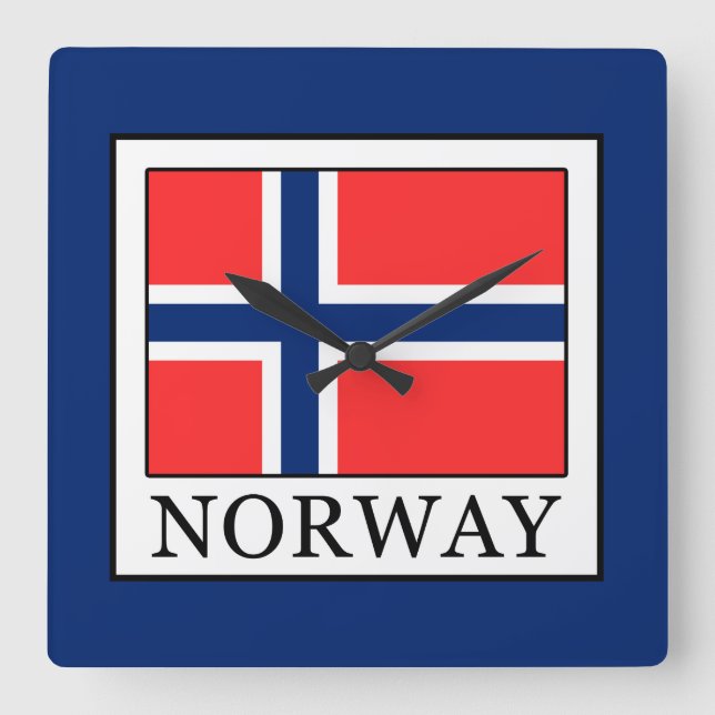 Norge Fyrkantig Klocka (Framsida)
