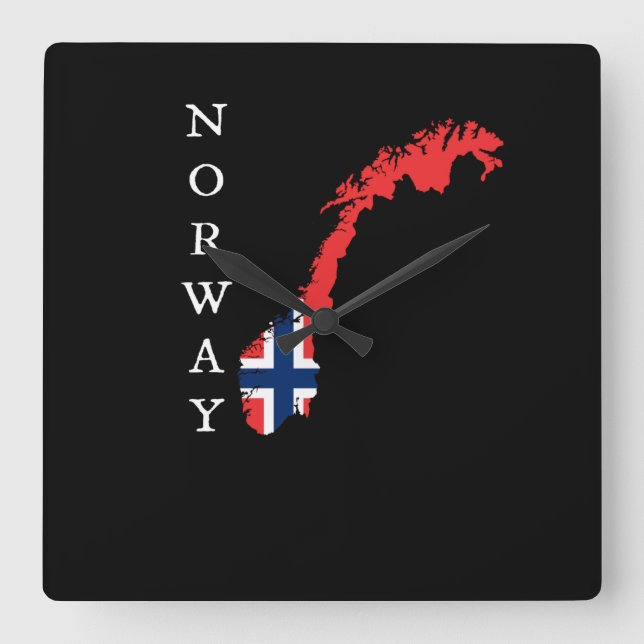 Norge Fyrkantig Klocka (Framsida)