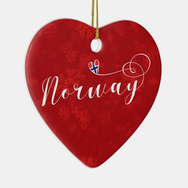 Norge Heart, Julgran Ornament, norska Julgransprydnad Keramik (Höger)