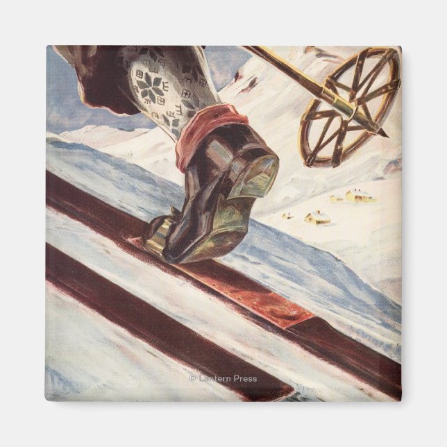 Norge - Hem där skidåkning sker Magnet (Framsidan)