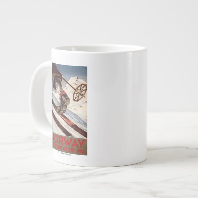 Norge - Hem där skidan är belägen Jumbo Mugg (Framsida vänster)