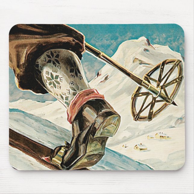 Norge ~ Hem där Skiing körs Musmatta (Framsidan)