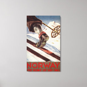 Norge - hemmet av skidåkningen canvastryck
